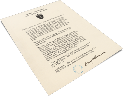 Dwight D. Eisenhower D-Day Speech-Letter